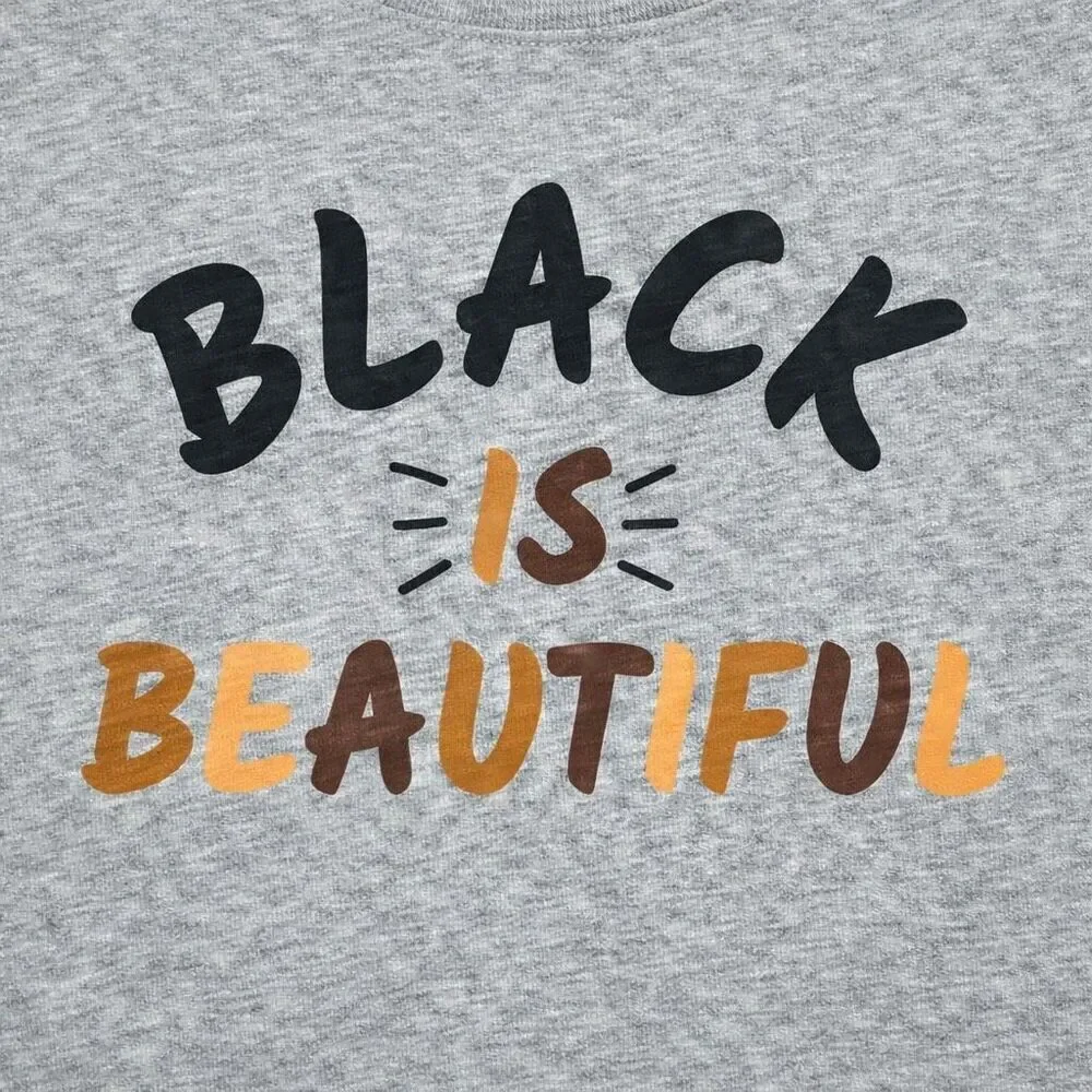 Carter’s Kids Black Is Beautiful Graphic Tee Size 5 Gray Short Sleeve T-Shirt